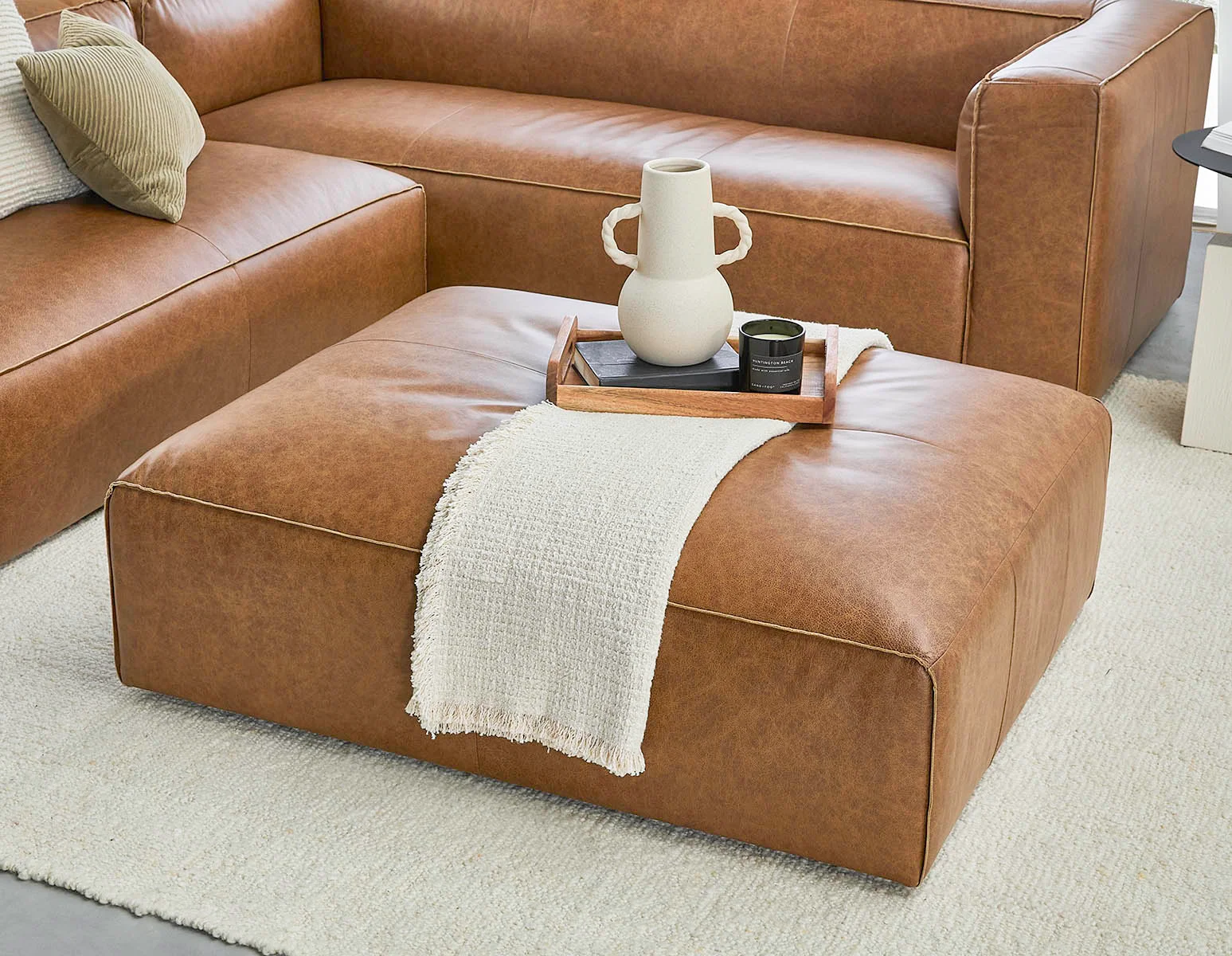 MONTE — 100% leather ottoman (08-82-47-49) - Image 10