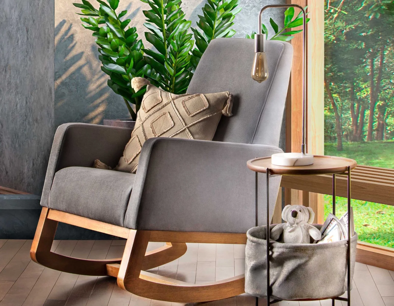 CEDRICK — Mid-century modern rocking armchair (45-46-33-30) - Image 7