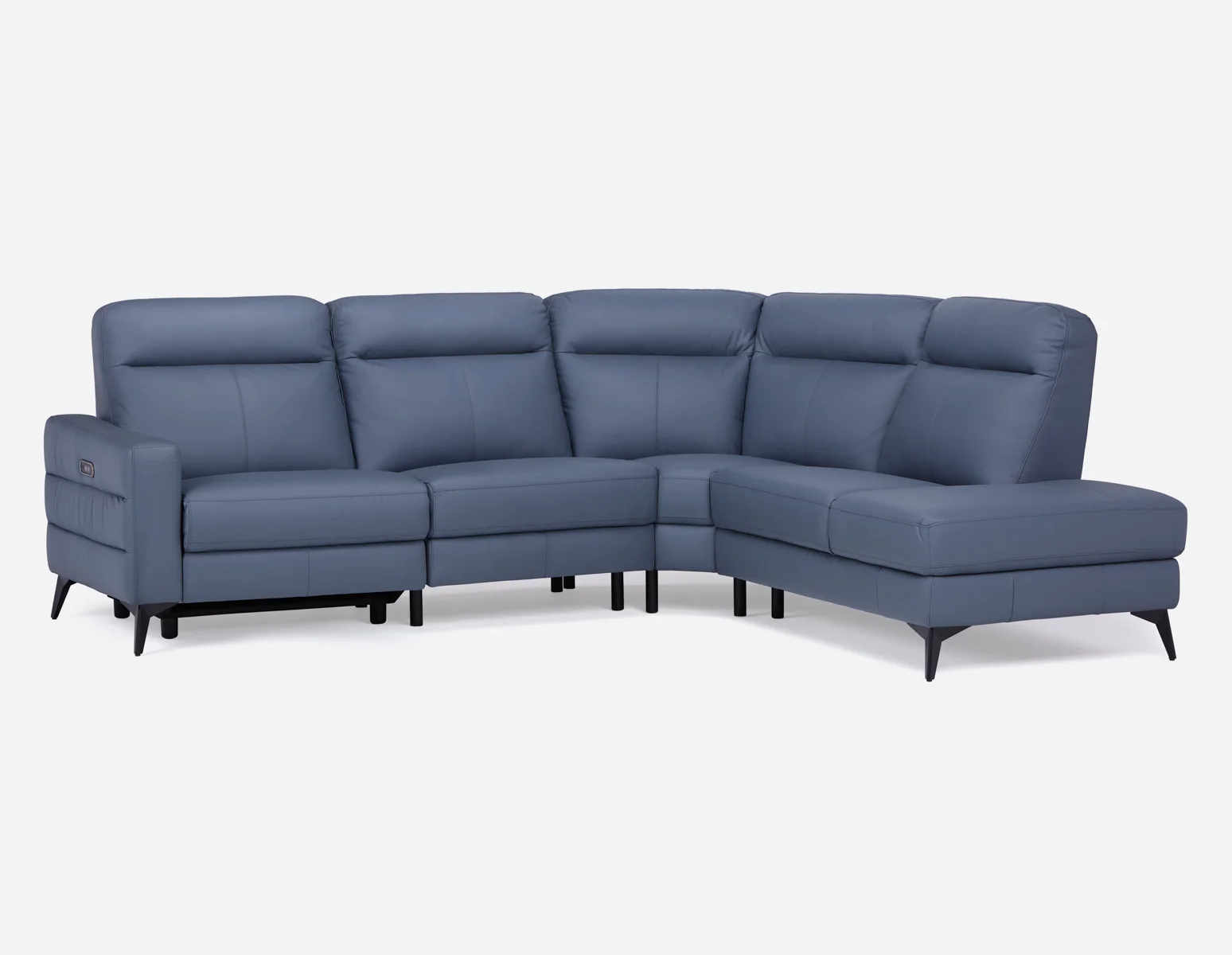 BILLIE — Right-facing 100% leather power reclining sectional sofa (39-01-98-17)