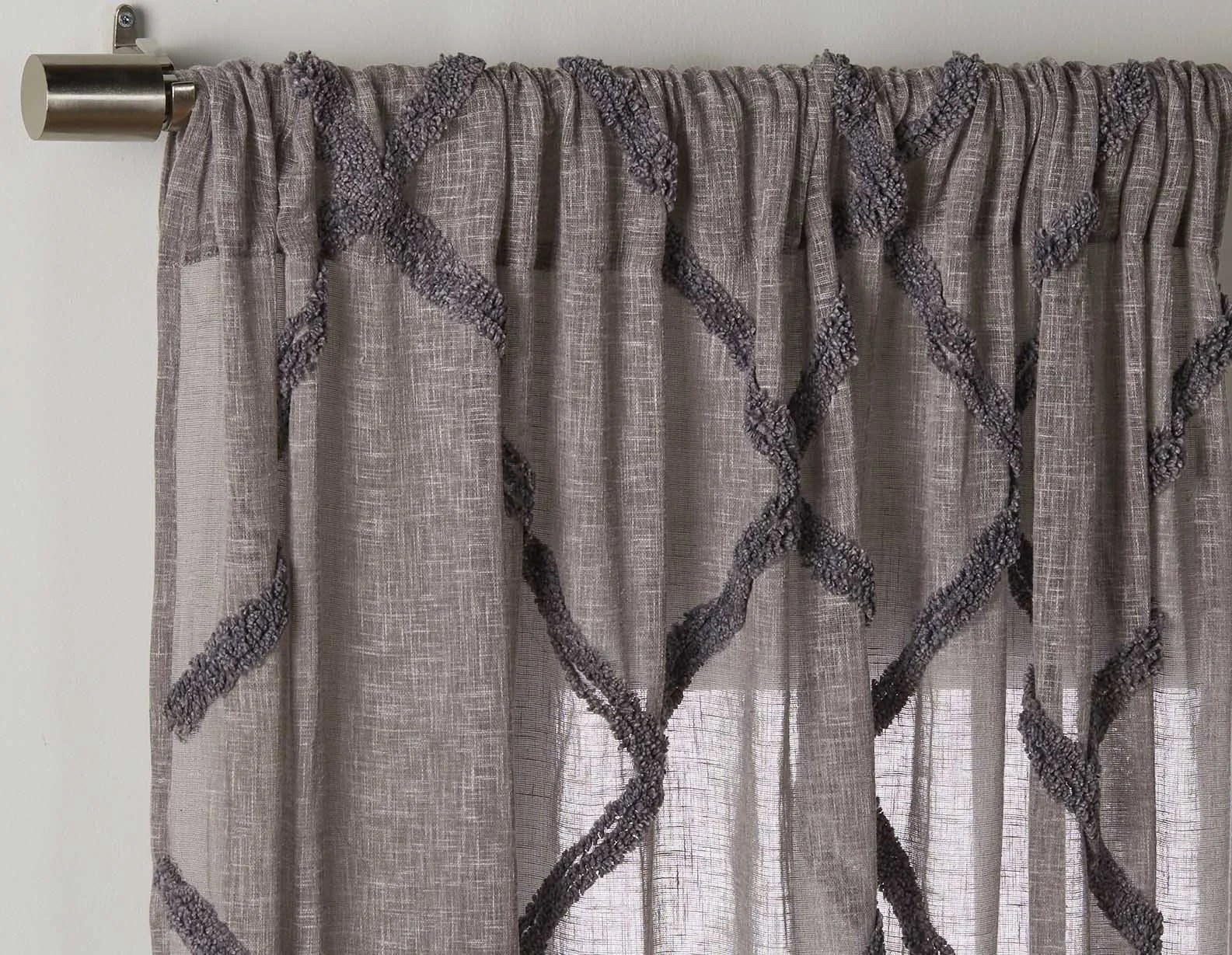 GEO — Set of 2 sheer curtain panels (92-06-11-30) - Image 2