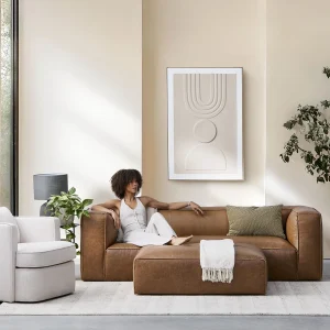 MONTE — 100% leather ottoman (08-82-47-67)