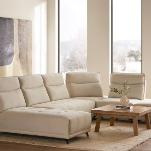 SIMON — Modern contemporary armless loveseat with adjustable backrest (75-79-85-95)