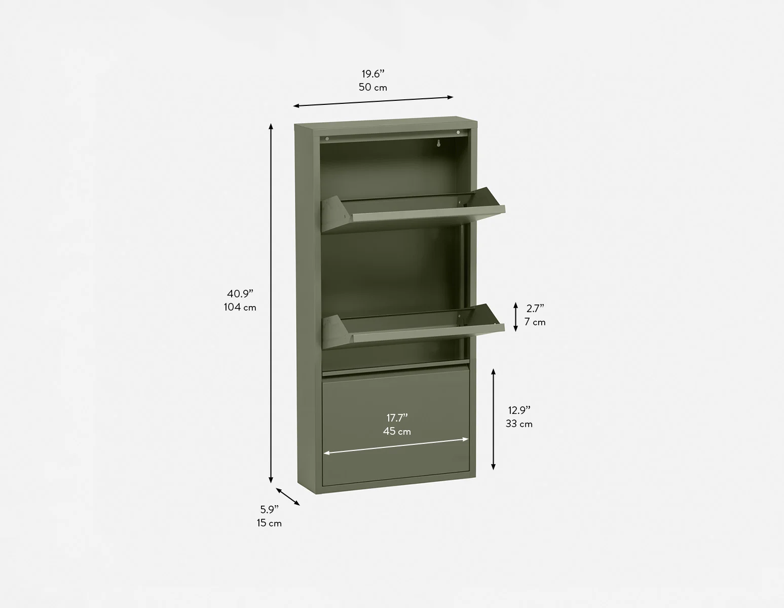 BERT — Modern 3-door shoe cabinet (46-63-74-84) - Image 9