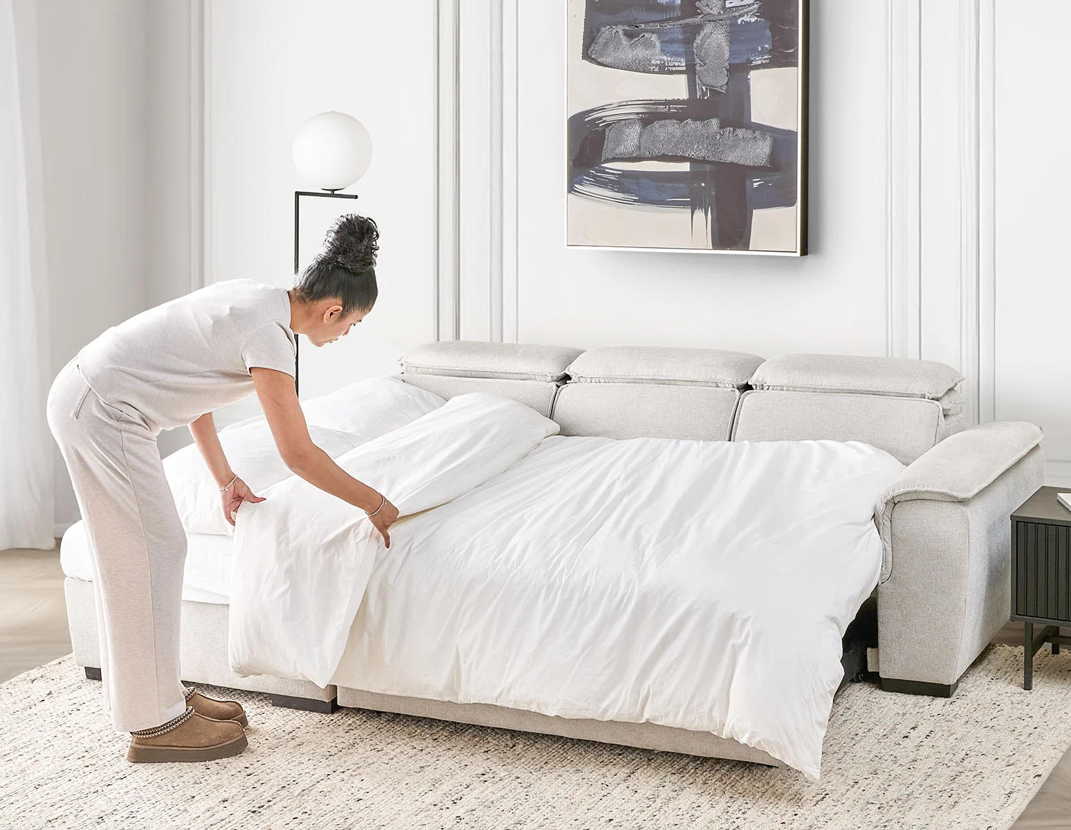 ODETTE — Contemporary left-facing sectional sofa-bed with storage (09-05-14-95) - Image 18