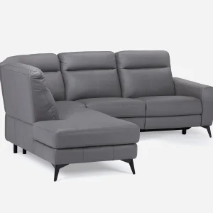 BILLIE — Left-facing 100% leather power reclining sectional sofa (33-60-57-30)