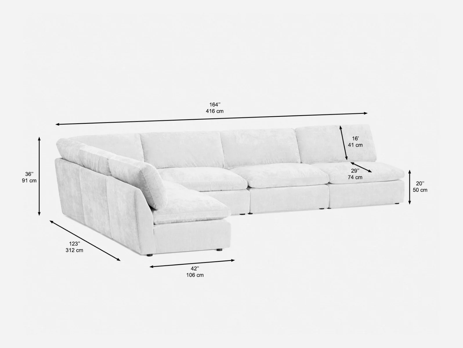 CHABLIS — 6-pc modular interchangeable sofa (59-05-13-62) - Image 6