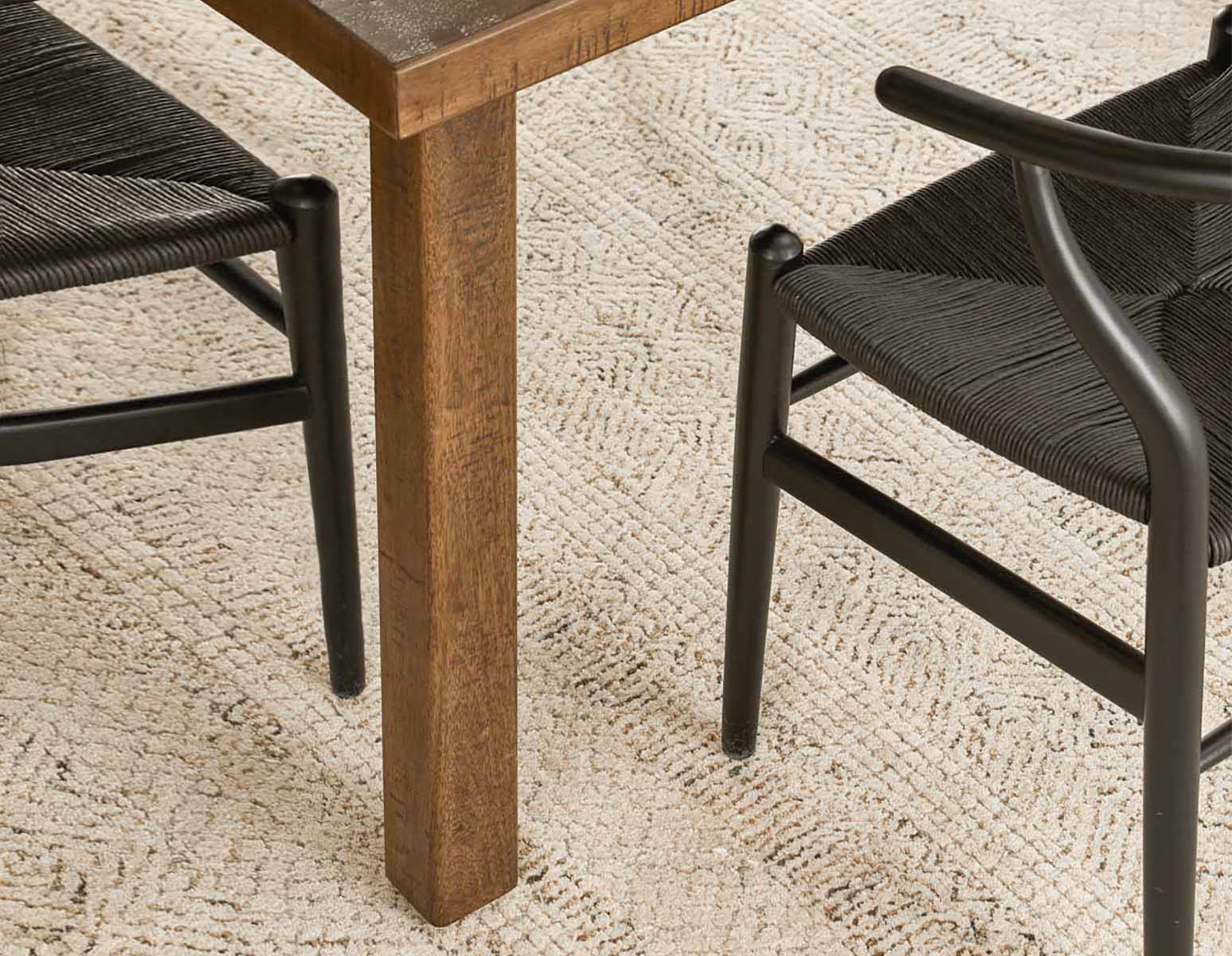THESSALIA — Distressed solid mango wood large dining table 240 cm (94-80-91-96) - Image 13