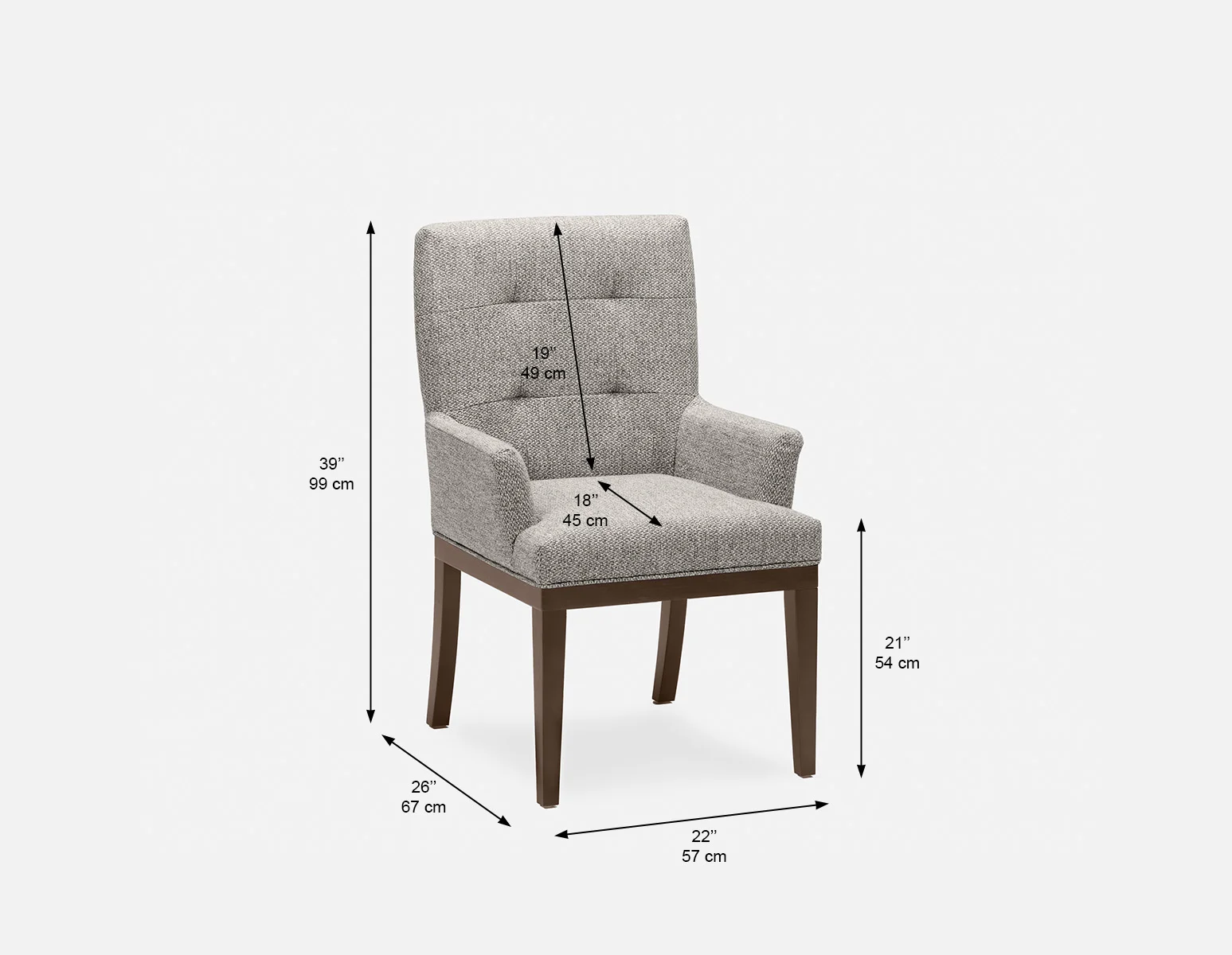 VICTORIA — Tufted dining armchair (35-16-01-30) - Image 8