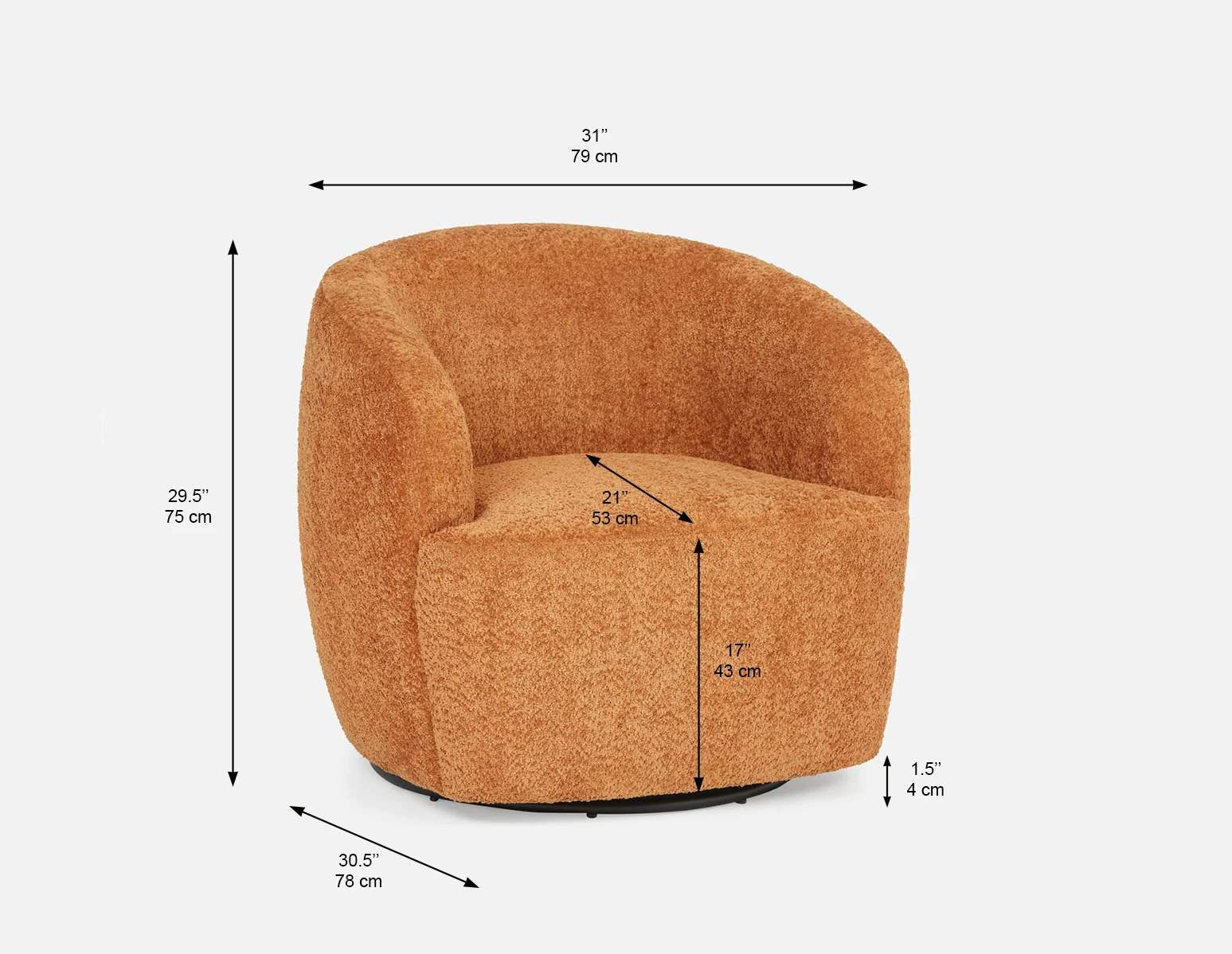 JANELLE — Swivel armchair (12-62-65-45) - Image 11