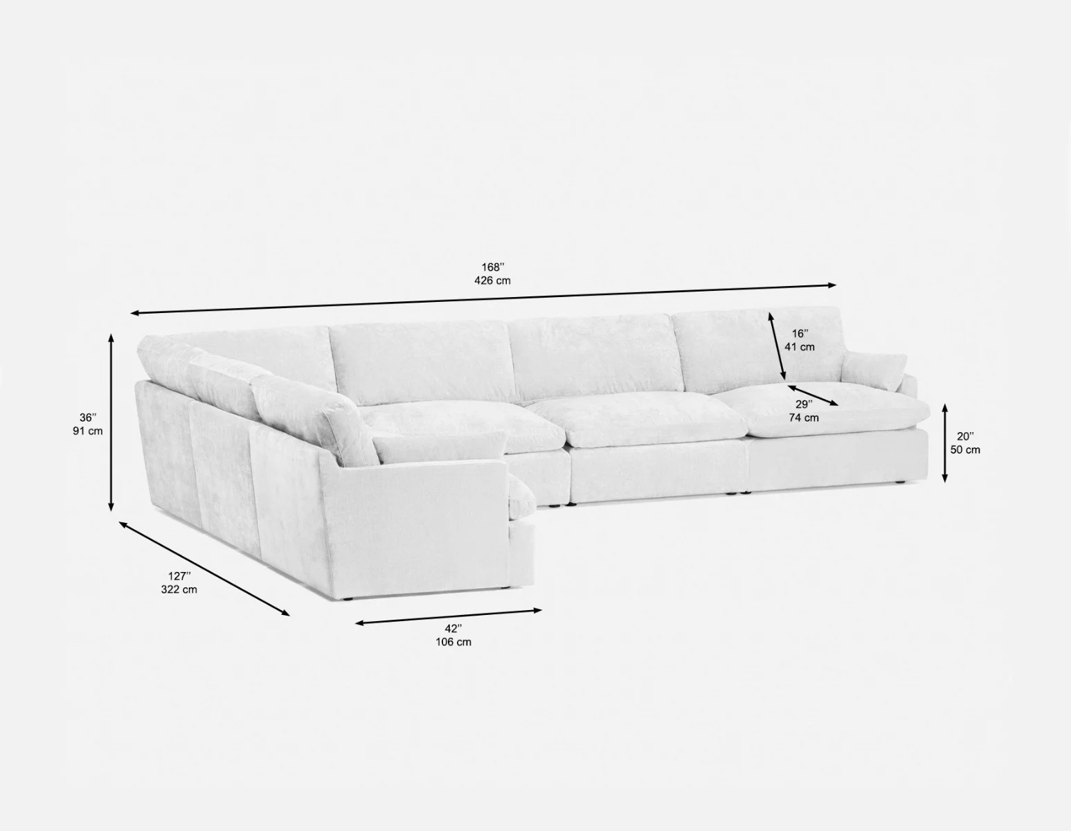 CHABLIS — 6-pc modular interchangeable sofa (57-03-35-62) - Image 7