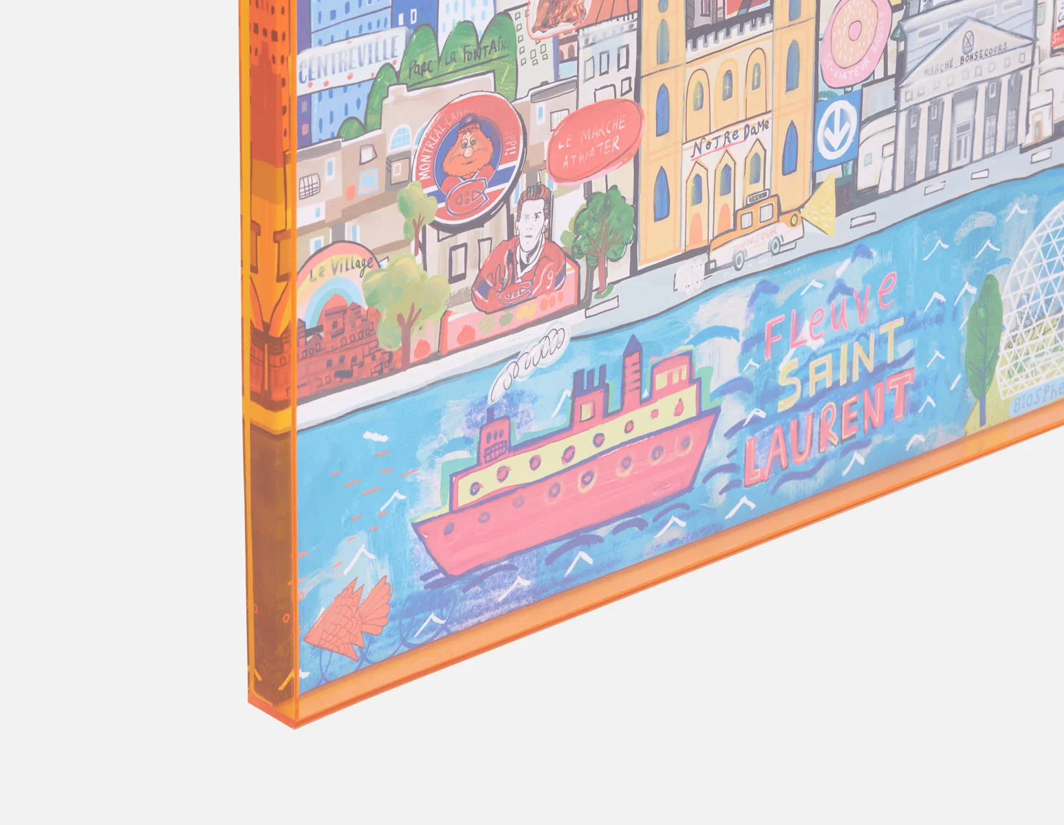 CITY YUL — Acrylic shadow box art 85 x 110 cm - Image 2