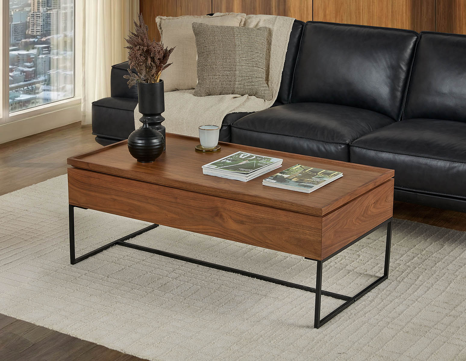 MATTEO — Coffee table with storage 120 cm