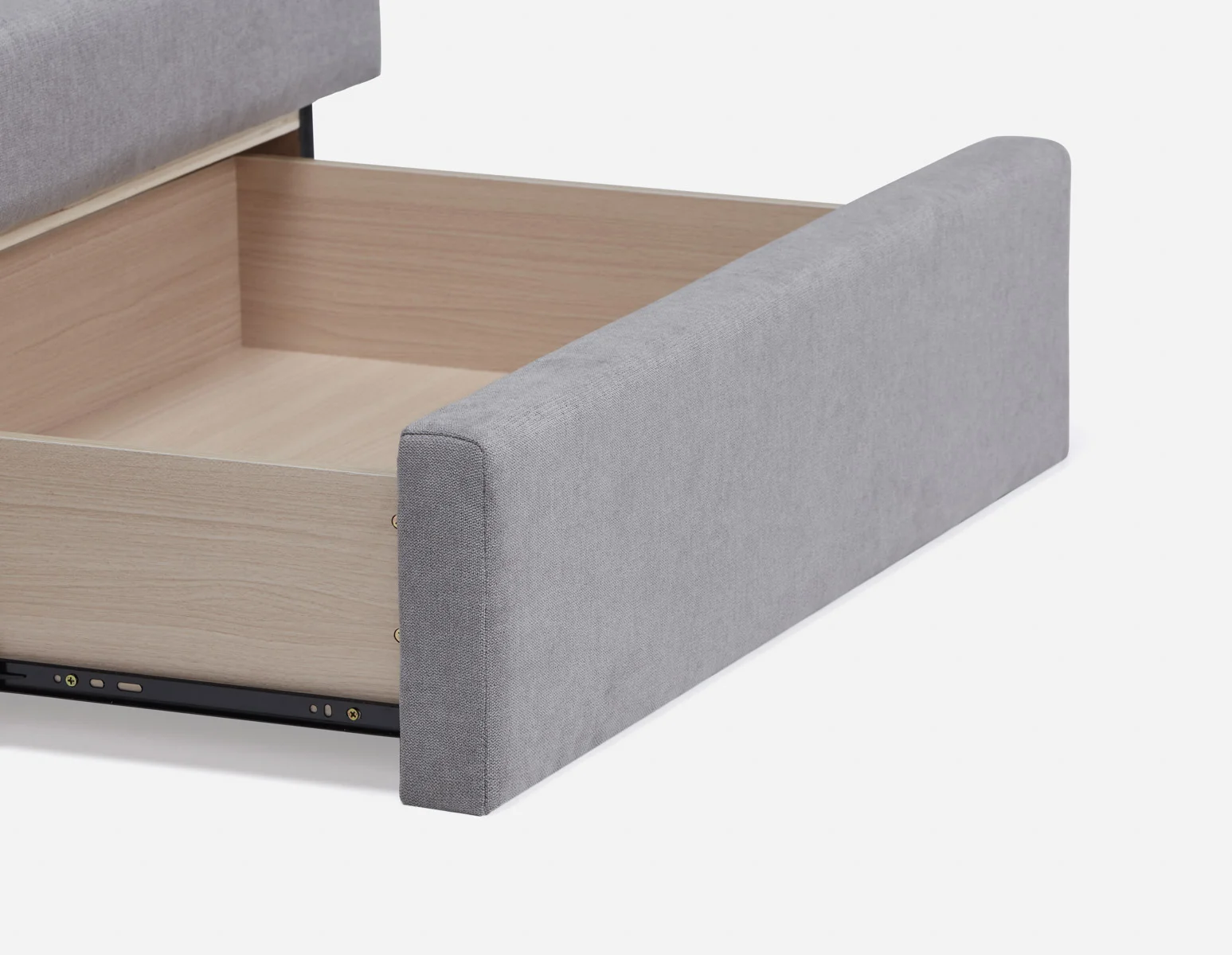 RAVEL — Traditional tufted upholstered wingback queen size bed with storage (81-42-52-30) - Image 4