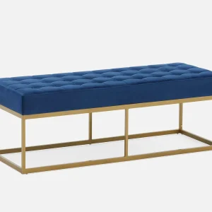 TADEO — Tufted velvet bench 122 cm (21-10-58-22)