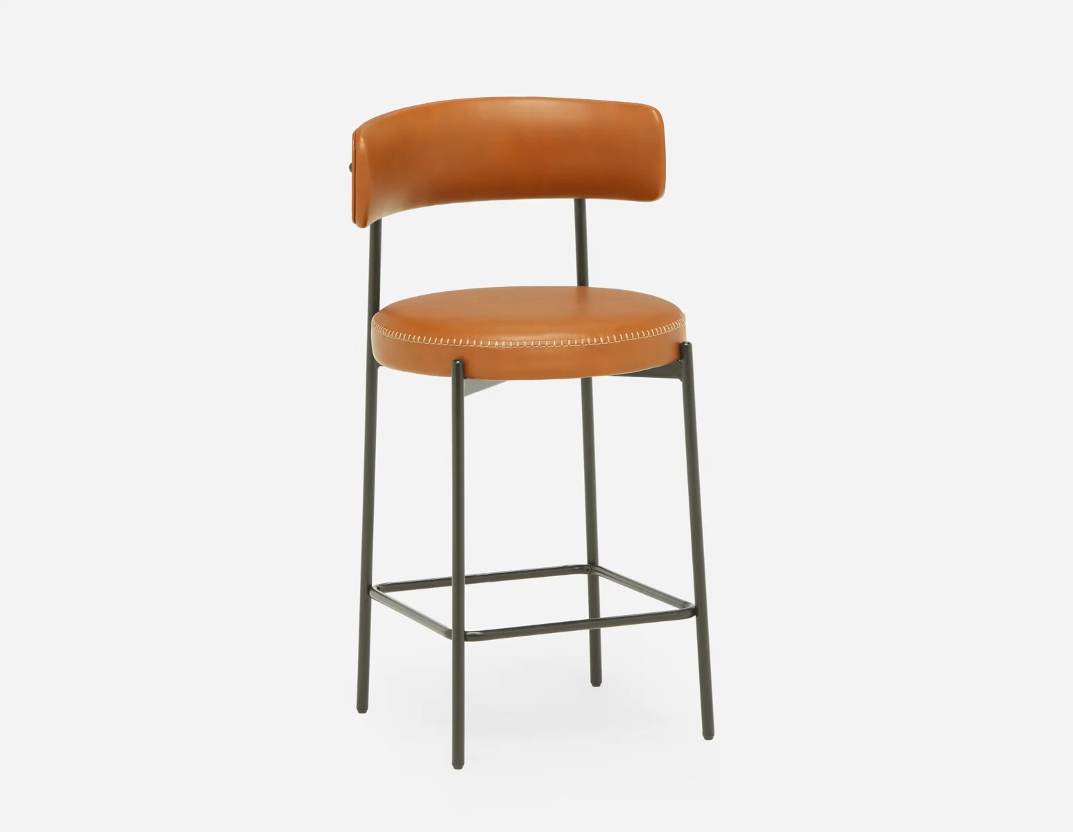 KURO — Industrial-modern counter stool with backrest 66cm (18-31-83-96) - Image 13