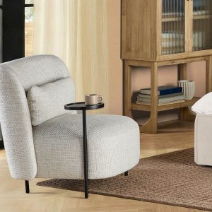 STIOLO — Accent chair with interchangeable drink stand (96-63-18-95)