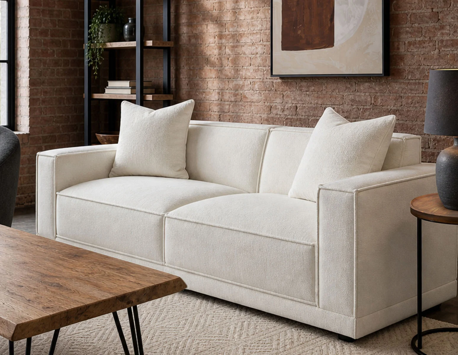 HILLARY — Modern low back 96" luxury sofa (64-85-93-10) - Image 16