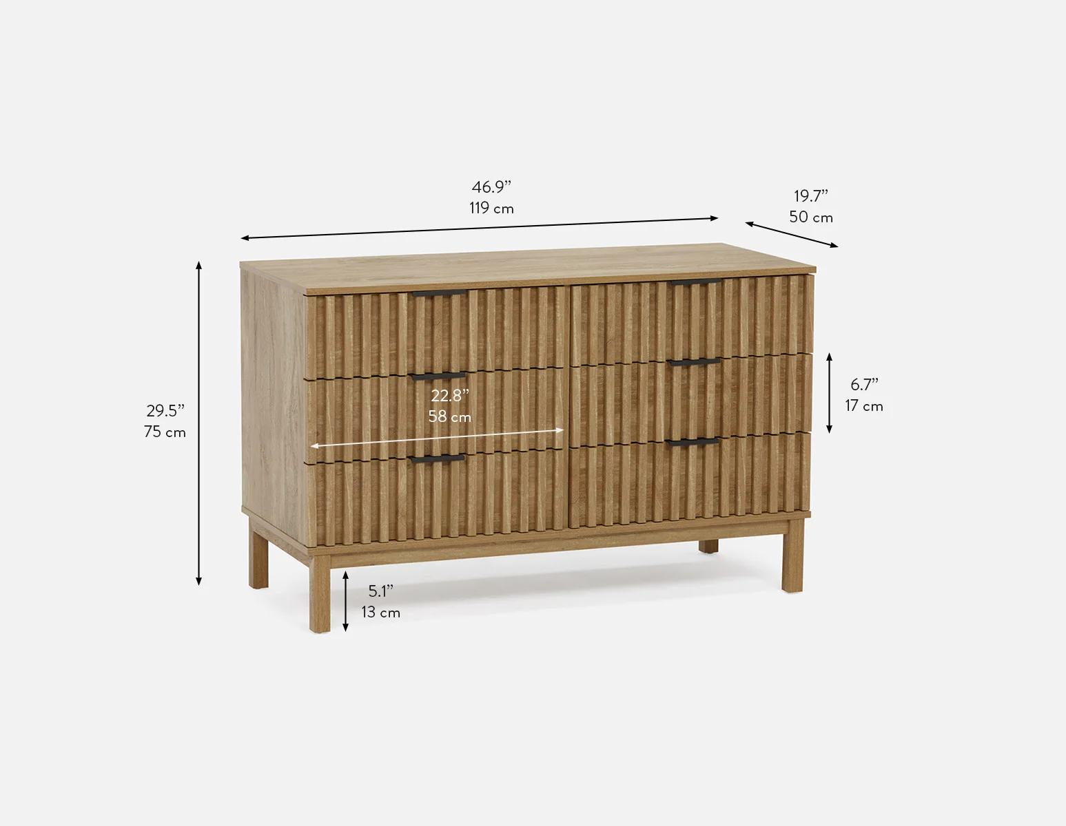 RIONA — Japandi style 6-drawer dresser - Image 12