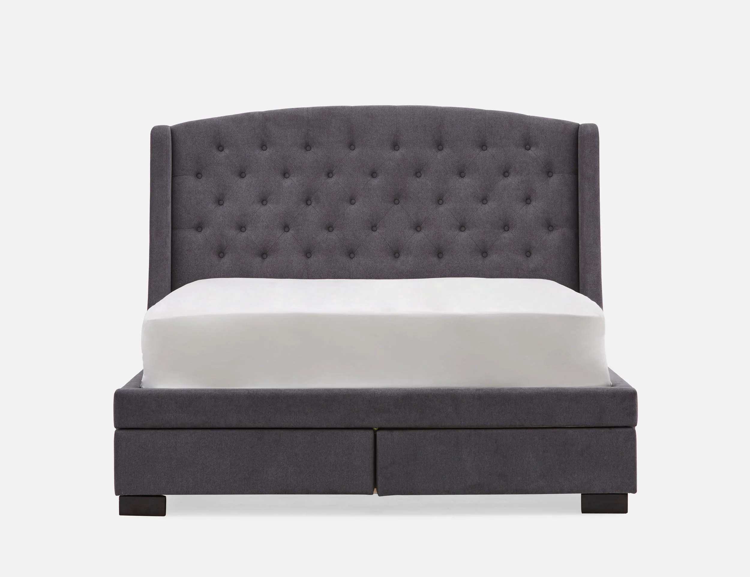 RAVEL — Traditional tufted upholstered wingback queen size bed with storage (81-42-52-33) - Image 6