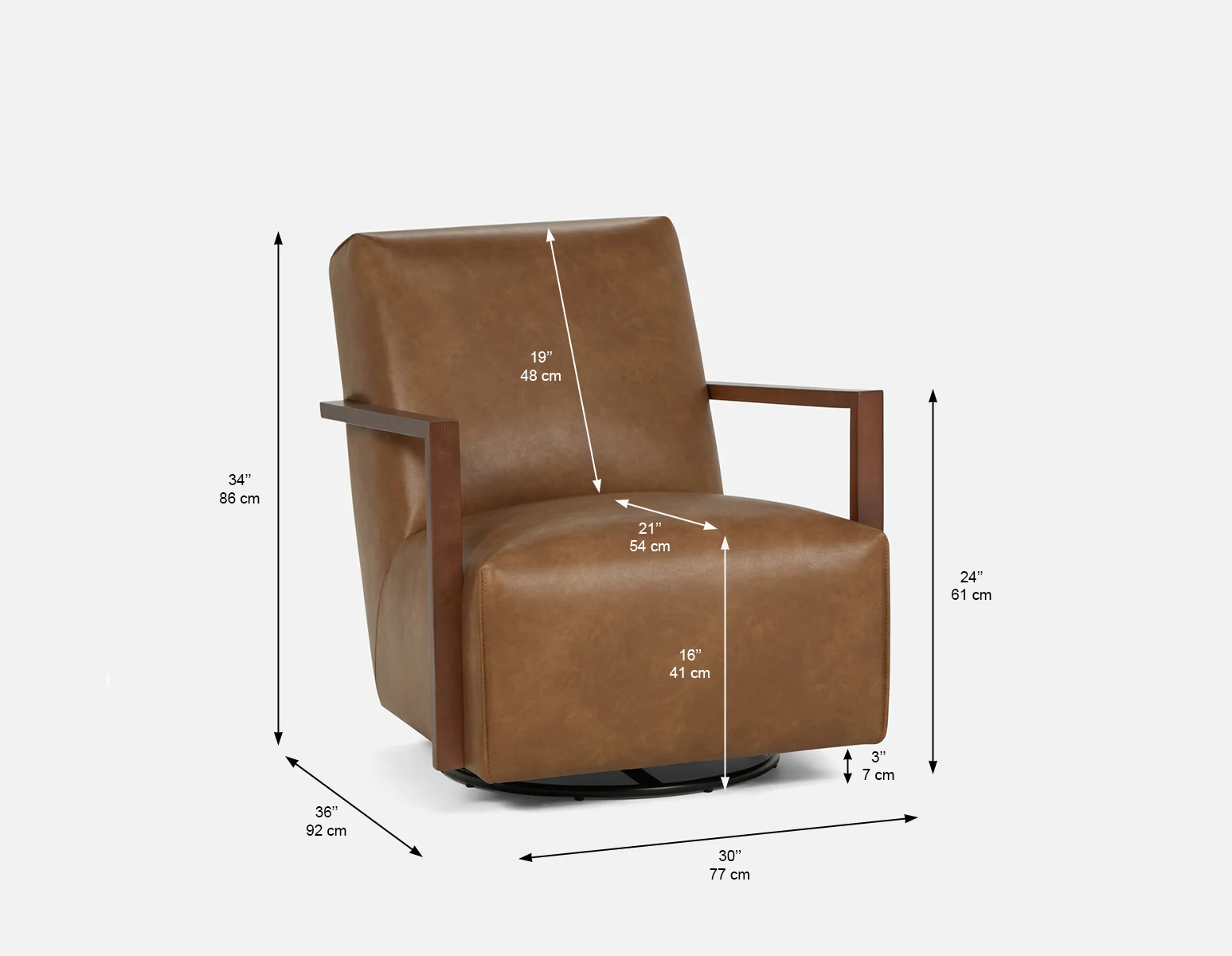 SELBY — Swivel glider accent chair (67-63-86-96) - Image 9