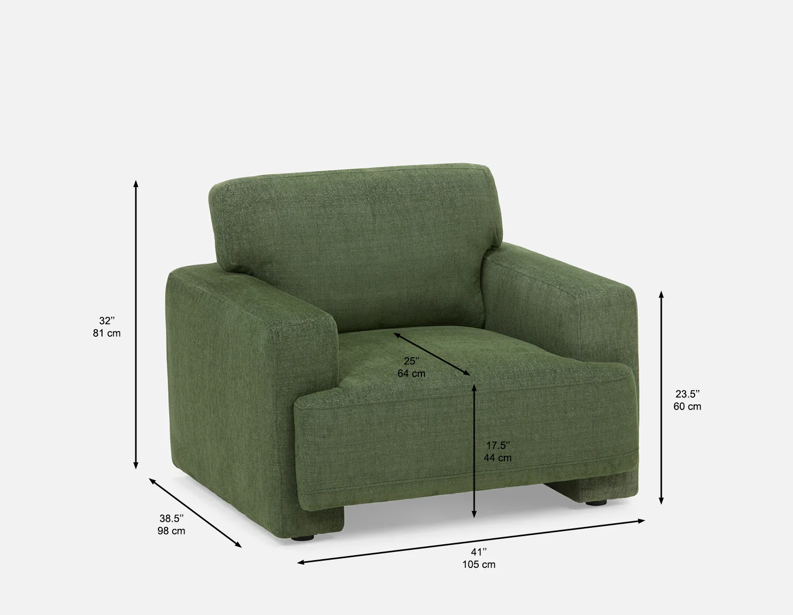 CHARLIE — Modern contemporary armchair (77-12-32-18-D) - Image 11