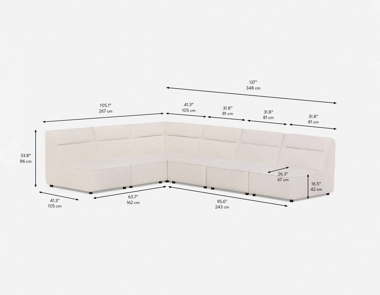 REVAN — Modern modular sofa customize to fit your space (47-20-91-46) - Image 6