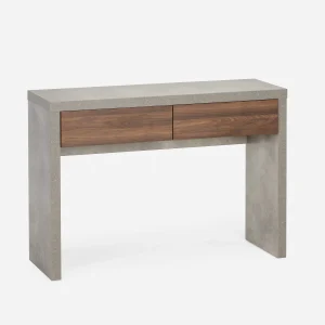 LIAM — Industrial chic console table 116 cm (49-53-35-97)