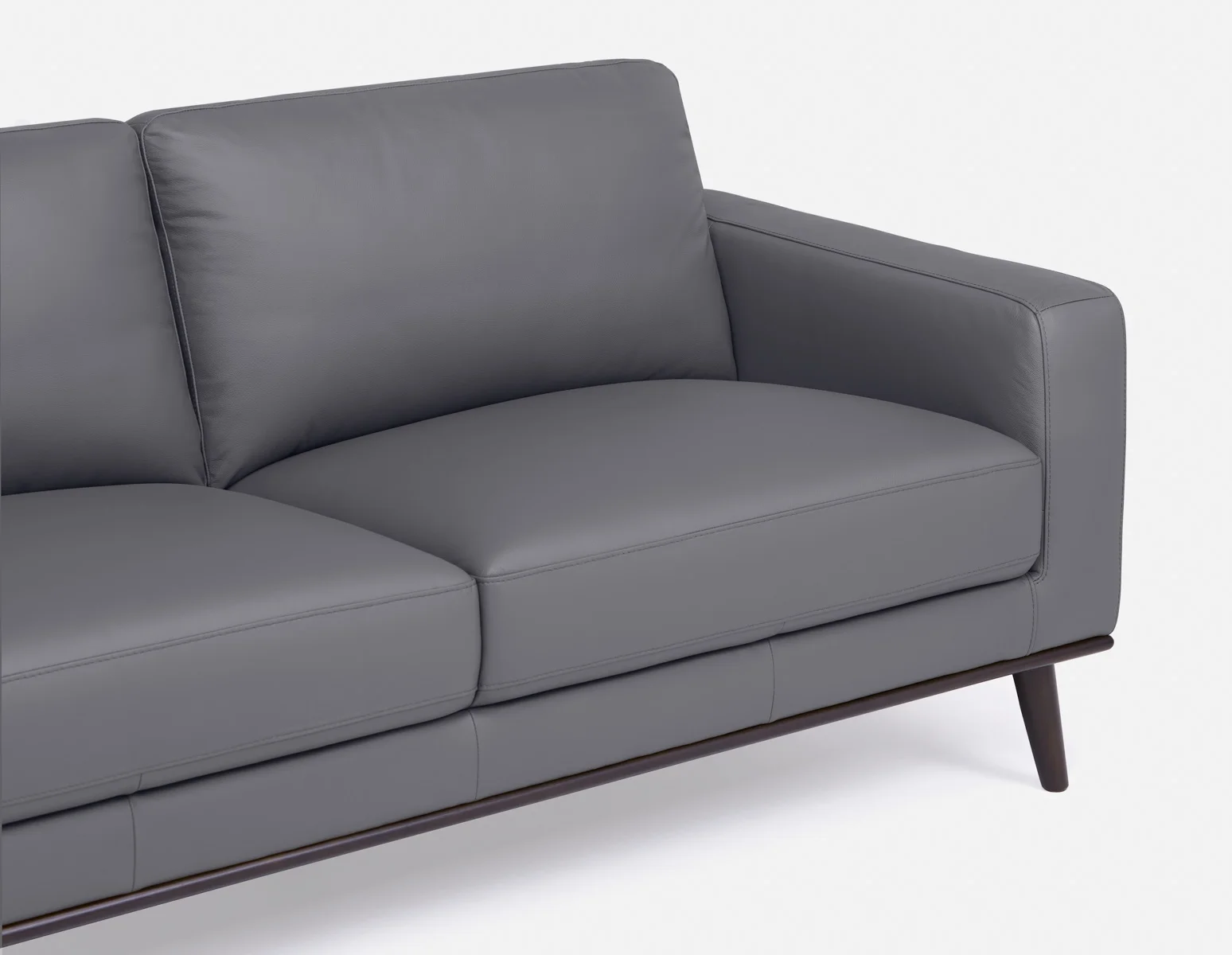 BETTA — 100% leather mid century loveseat (24-76-17-30) - Image 7