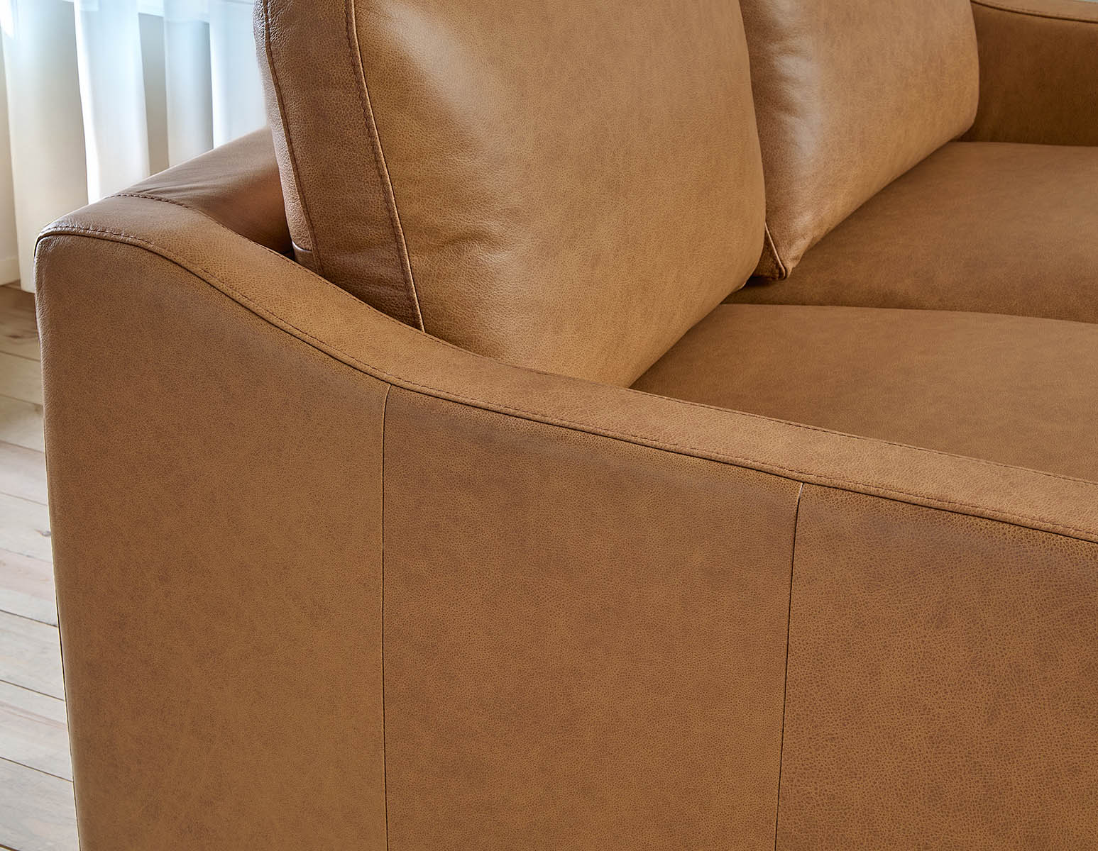 LIMA — Modern 100% leather 3-seater sofa - Image 13