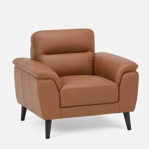 GAMARRA — 100% leather contemporary armchair (71-95-92-31)