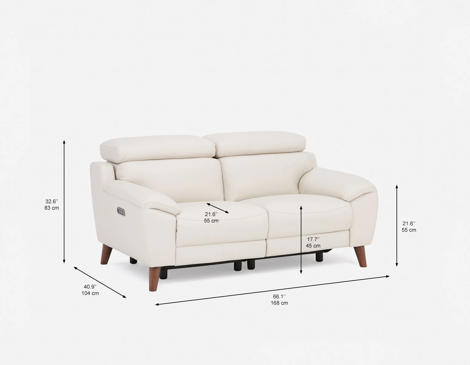NILLIE — 100% leather power recliner contemporary loveseat (66-03-09-34) - Image 18