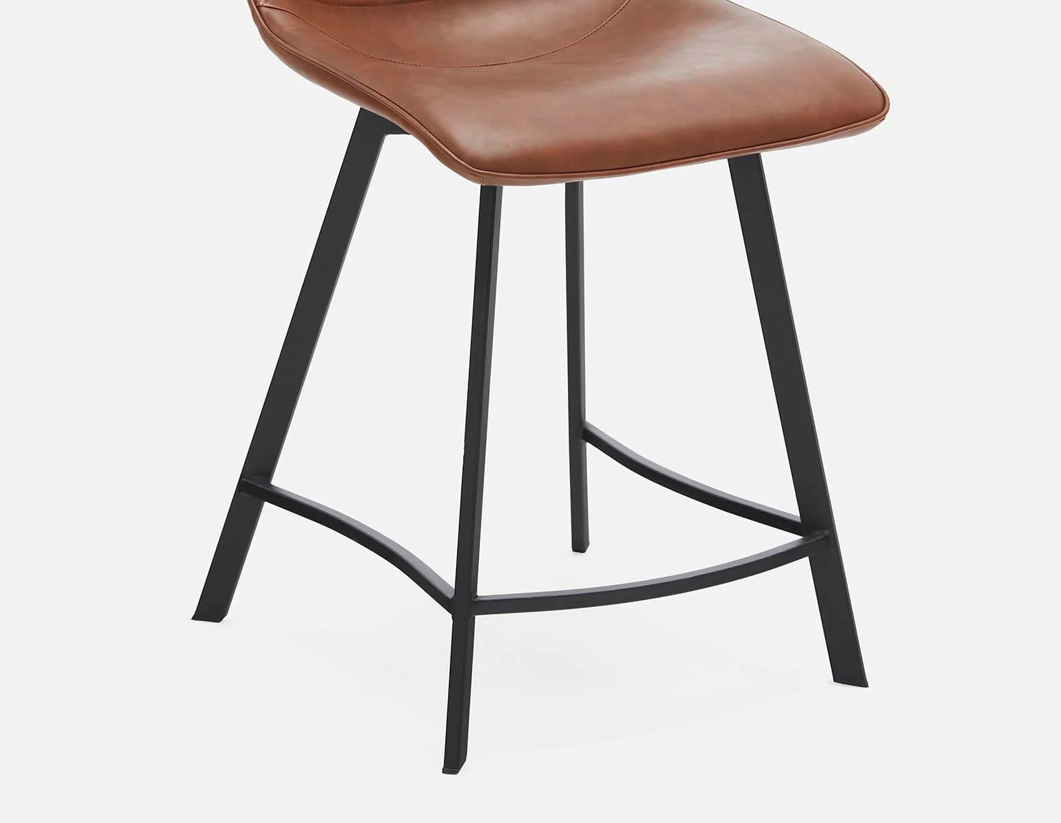 MALI — Mid-century modern counter stool with backrest 61 cm (68-92-91-96) - Image 3