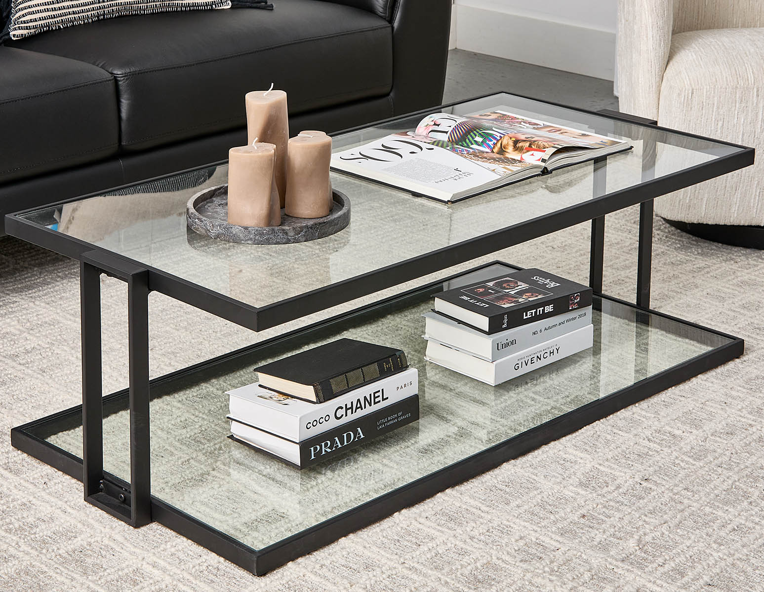 AGLAYA — Iron coffee table with tempered glass (36-49-25-20-D) - Image 12