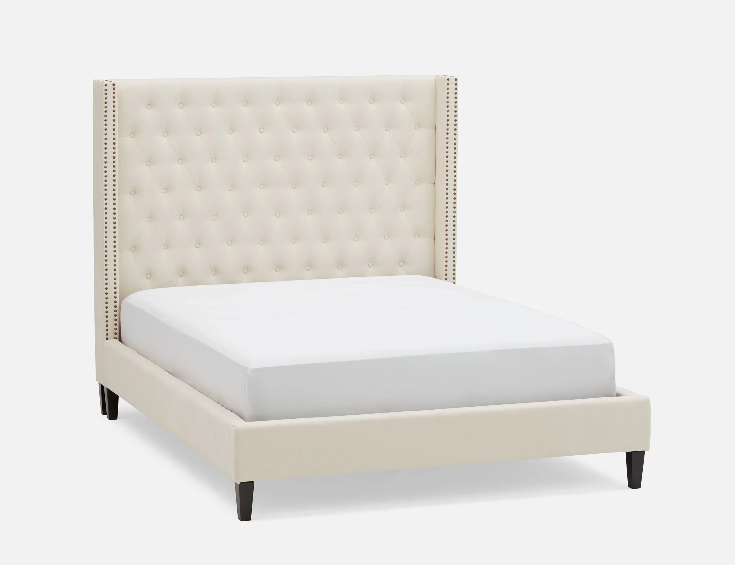 VERSAILLES — Tufted upholstered wingback queen size bed (79-12-43-95) - Image 12
