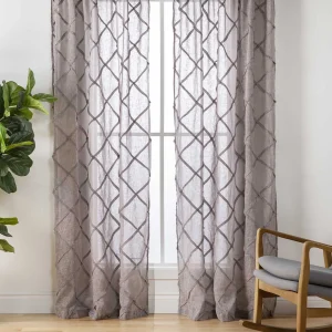HAWTHORNE — Set of 2 sheer curtain panels (95-89-91-30)