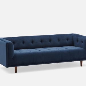 LORETTA — Mid-century modern velvet 3-seater sofa (18-76-63-60)