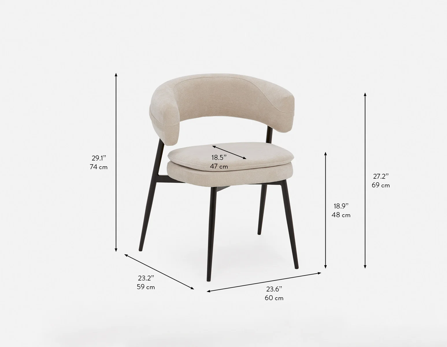 IFRAN — Modern contemporary dining chair (42-92-60-95) - Image 9