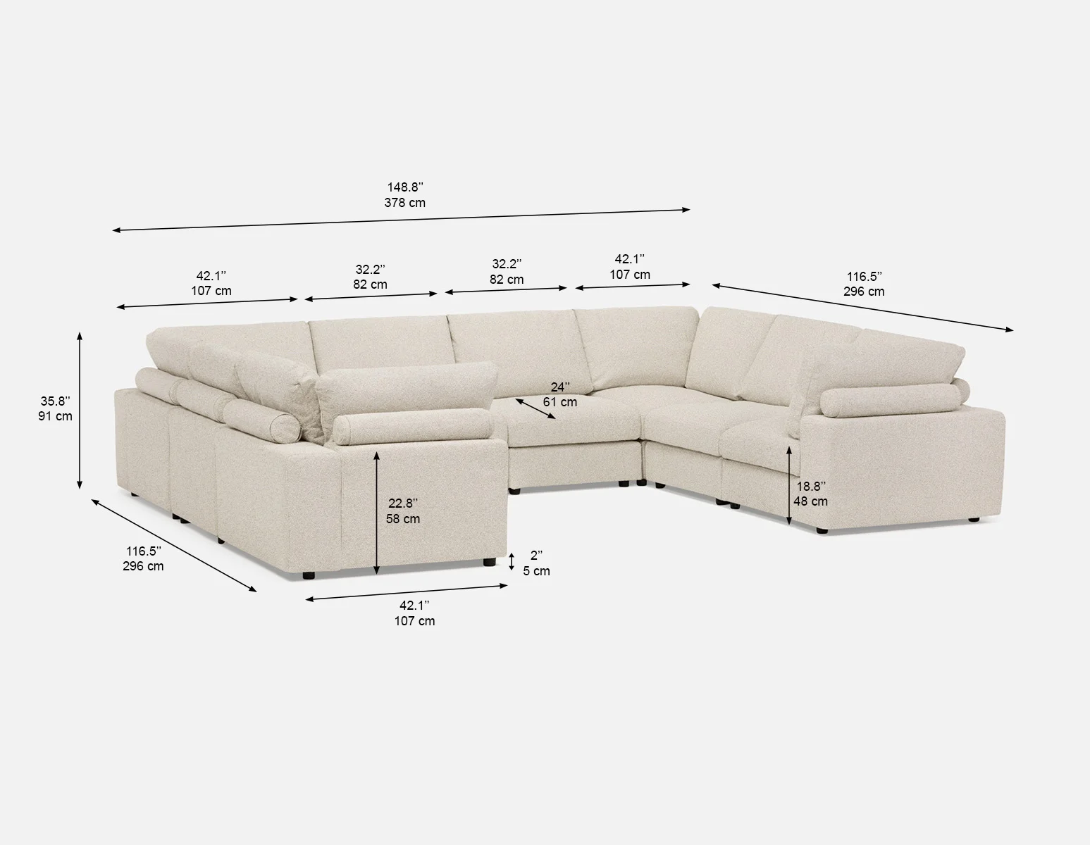 OLISA — 8-pc modular interchangeable sofa (99-26-93-95) - Image 9