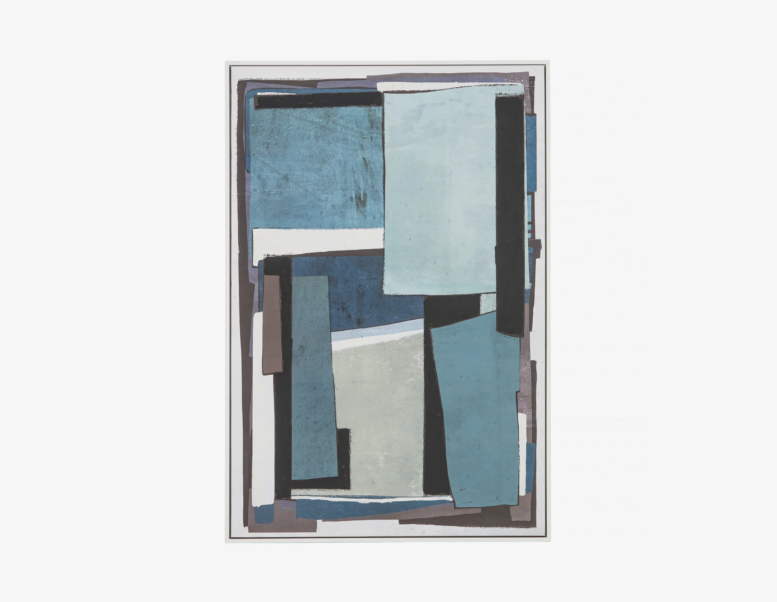 BLU — Framed hand embellished giclée 80x120cm