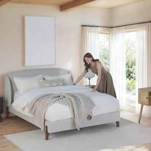 MARCIA — Mid-century modern upholstered queen size bed