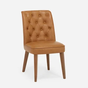 NELA — 100% leather vintage dining chair (55-11-06-49)