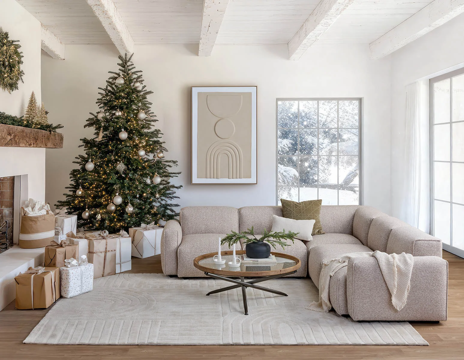 GABE — 5-pc apartment sized modular sectional sofa