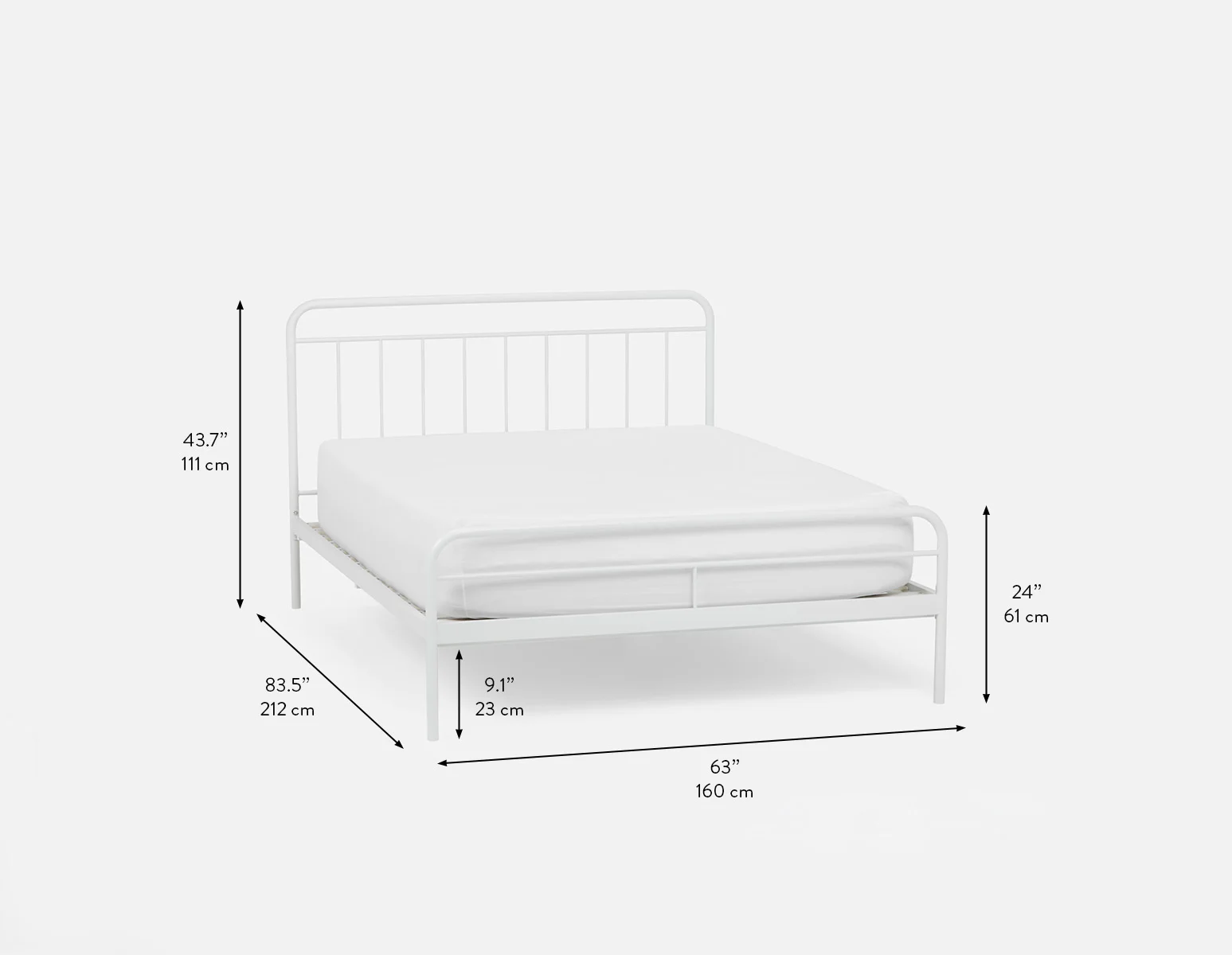 BREE — Iron queen size bed (97-19-21-10-D) - Image 10