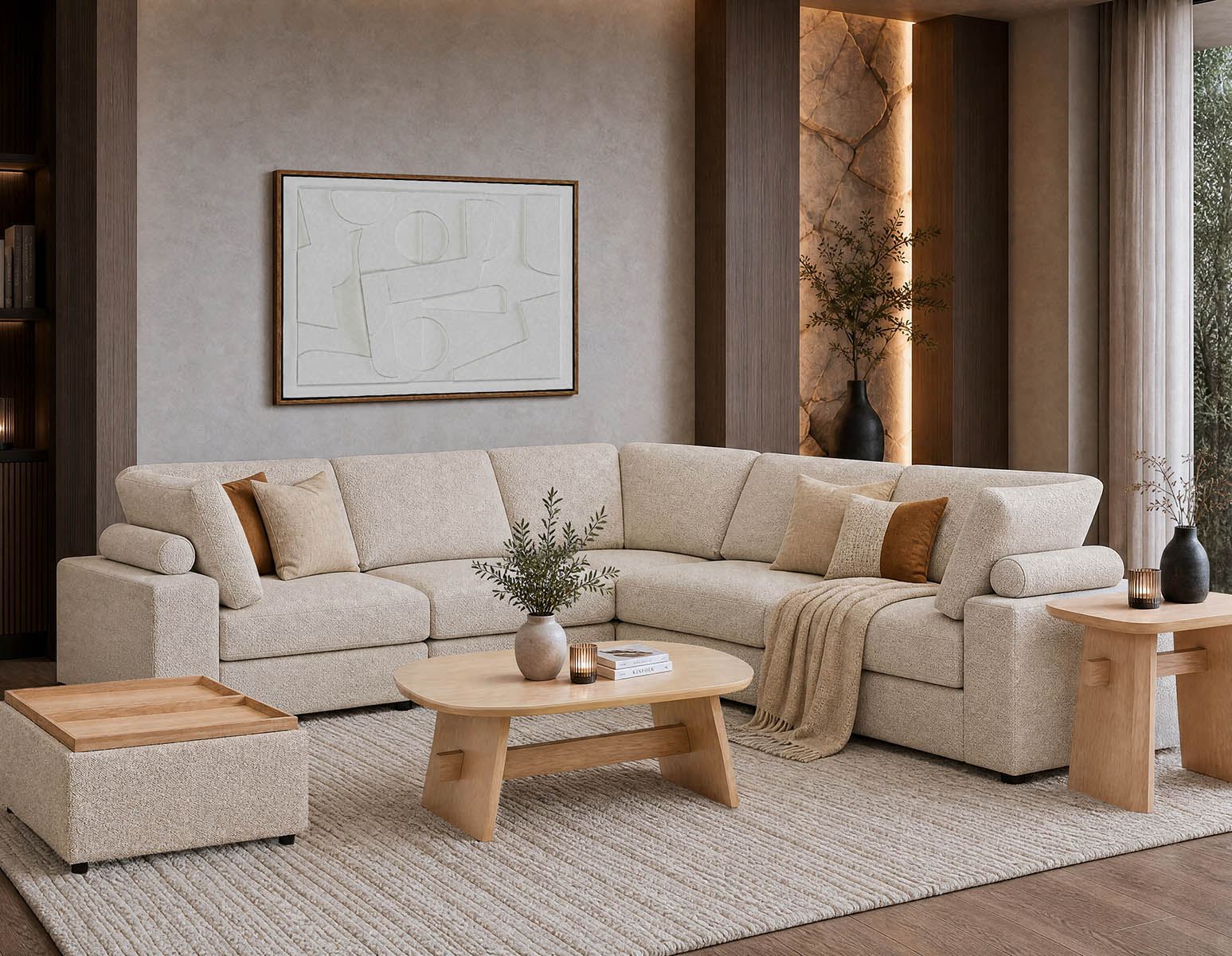 OLISA — 5-pc modular interchangeable sofa (82-28-37-95)