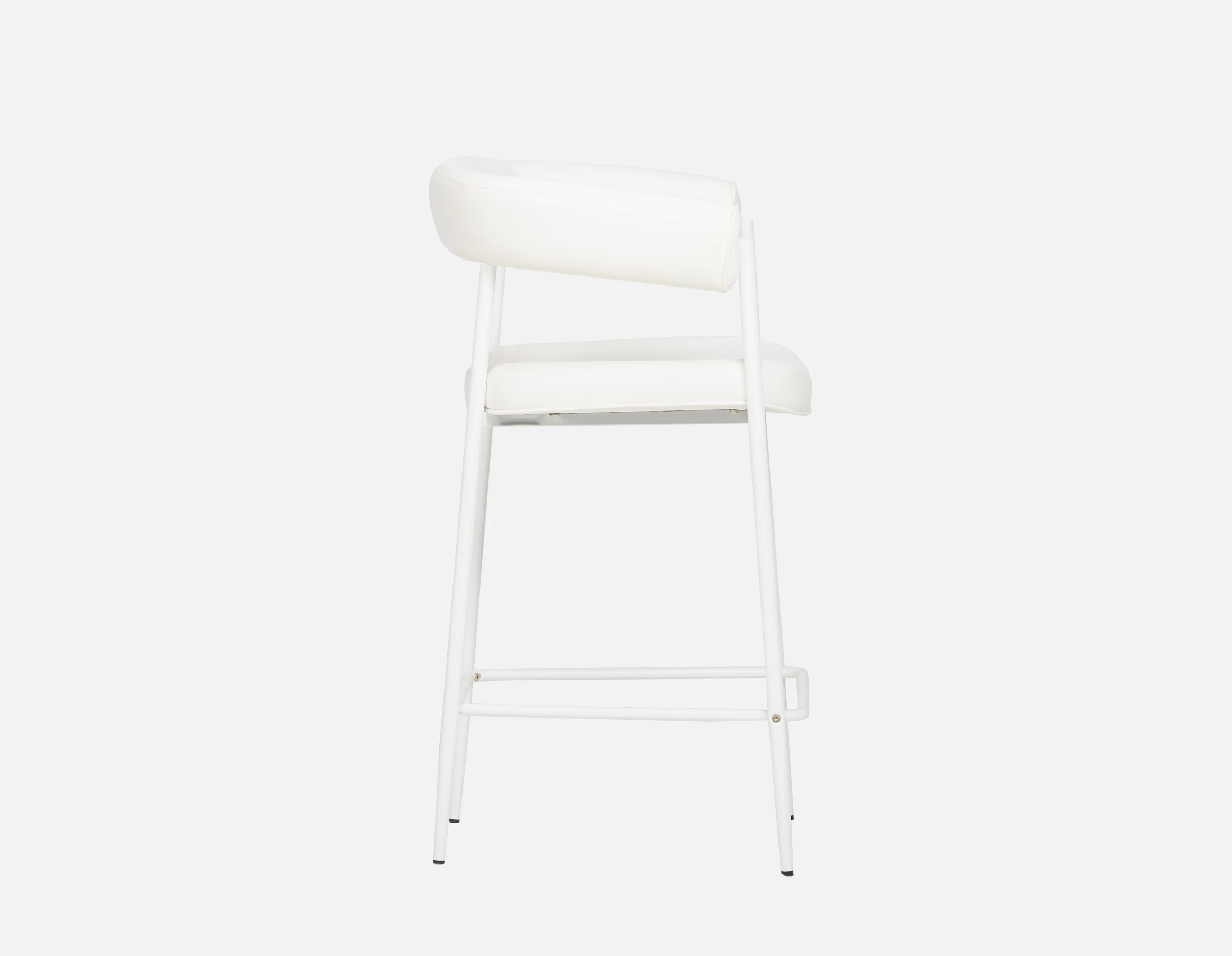 TAURO — Leatherette stool, brushed frame, seat height 66cm - Image 6