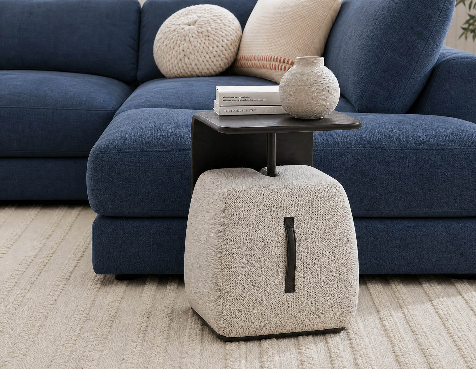 ALANA — End table with ottoman