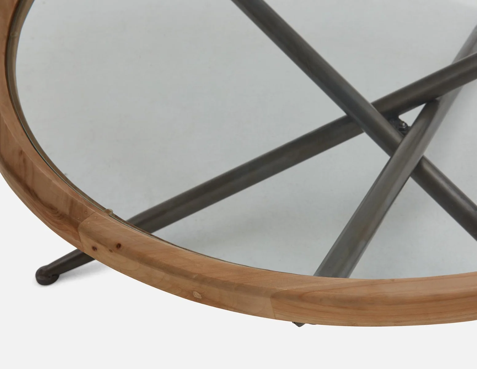 KAY — Fir wood coffee table with tempered glass top 100 cm (45-27-12-42) - Image 3
