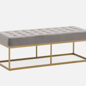 TADEO — Tufted velvet bench 122 cm (21-10-58-30)