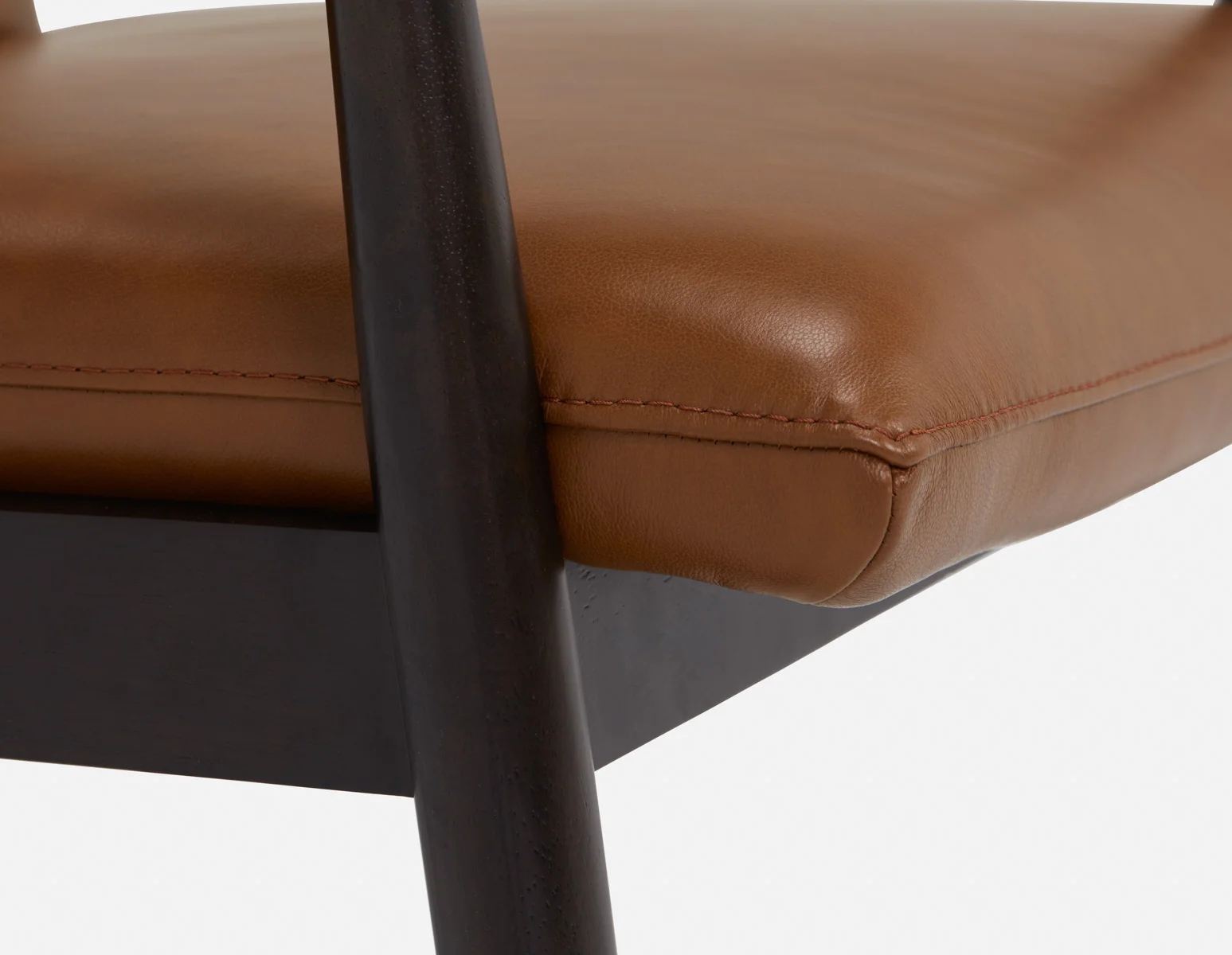 LATONA — 100% leather mid-century modern accent chair (71-53-26-96) - Image 4