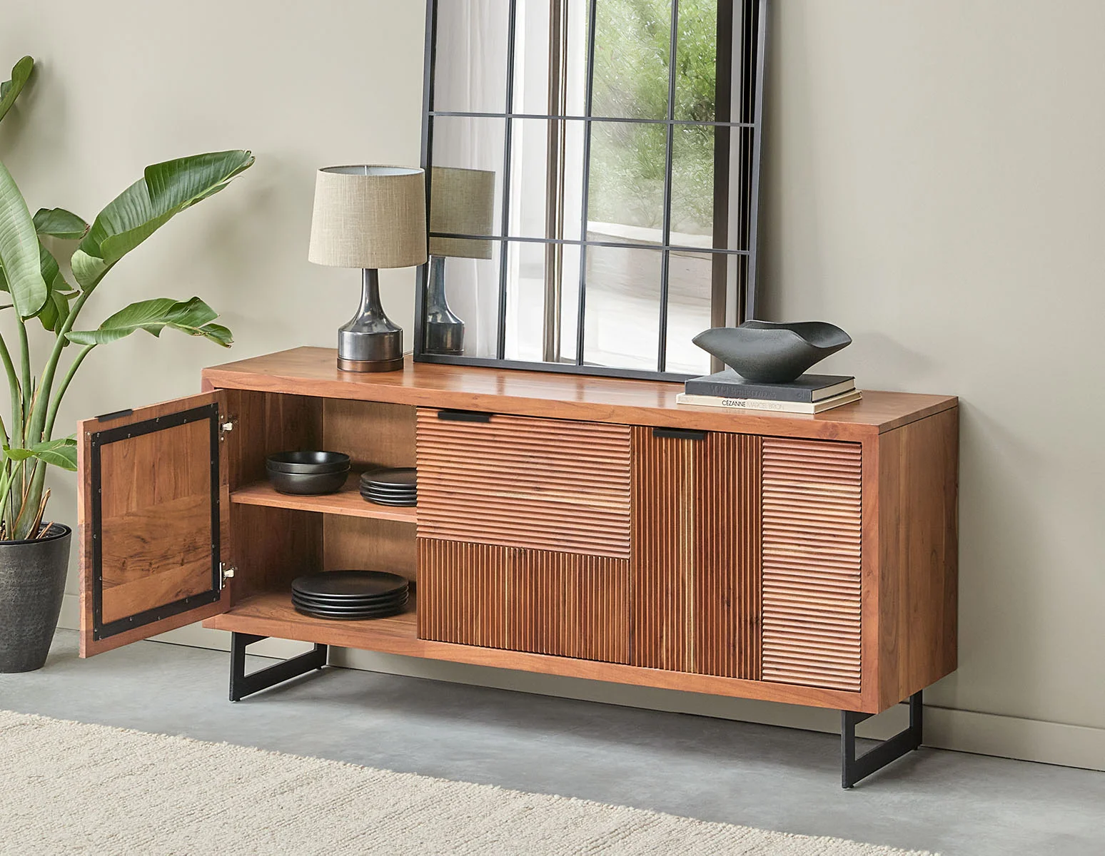 LYON — Acacia wood sideboard 175 cm - Image 16